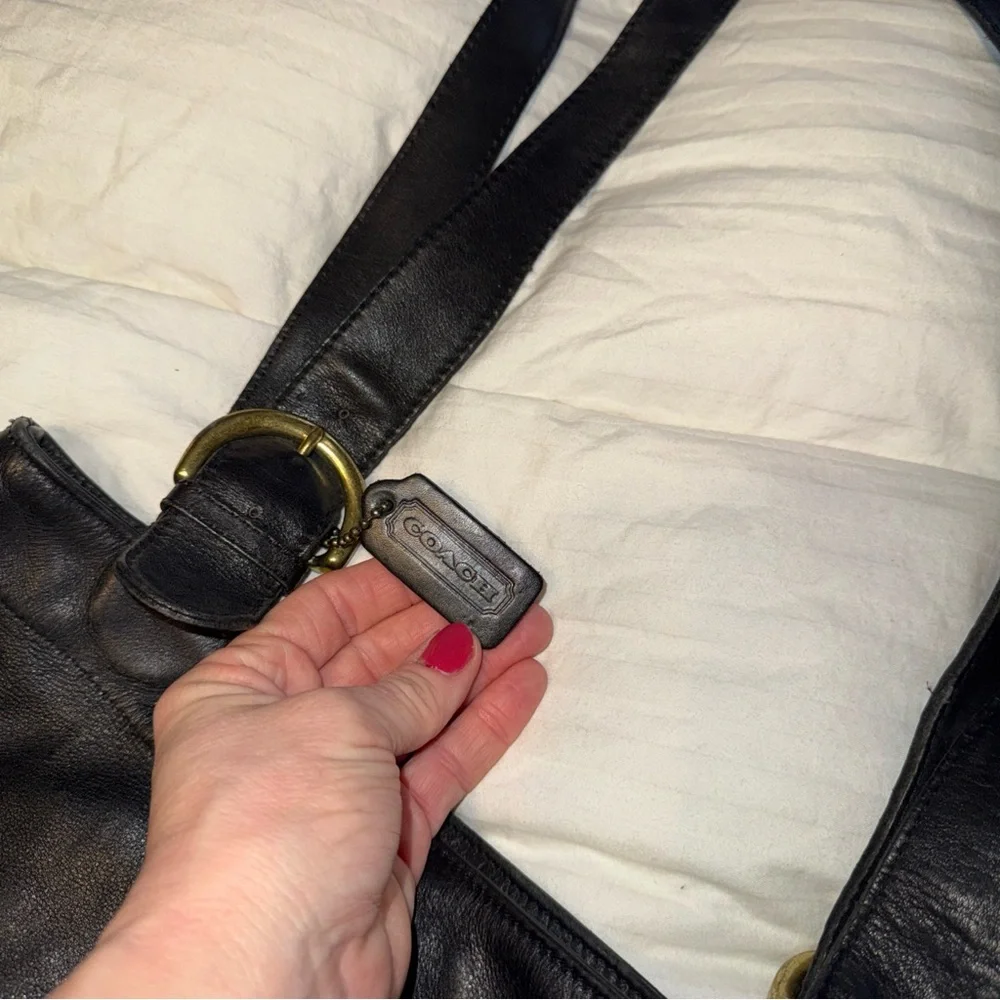 COACH SOHO WAVERLY LAFAYETTE Vintage Black Leather Lg Purse Tote, No J4D-4133 - Picture 3 of 14